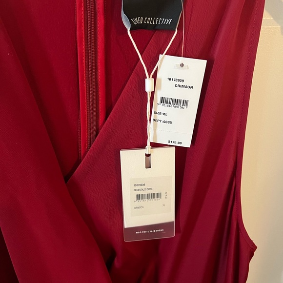 Never Worn Crimson Red XL Asymmetrical Dress - Picture 5 of 5